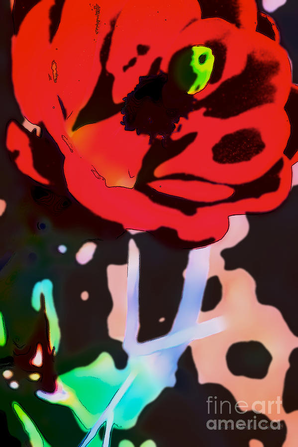 Red Claret - homage Warhol Digital Art by Charles Muhle