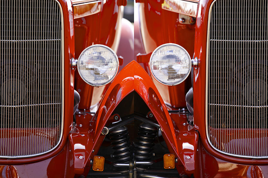 Couble Red Classic Car Photograph by M K Miller