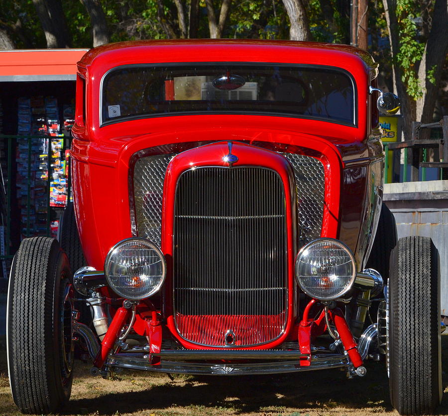Red Classic Hotrod Photograph by Dean Ferreira