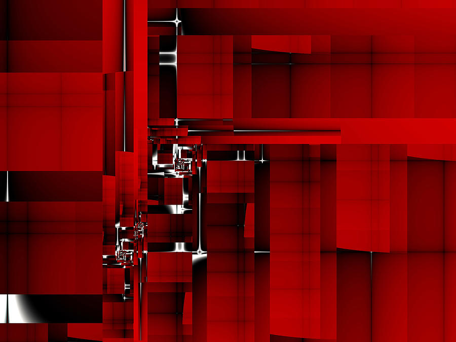 Red Construction I Digital Art by Richard Ortolano
