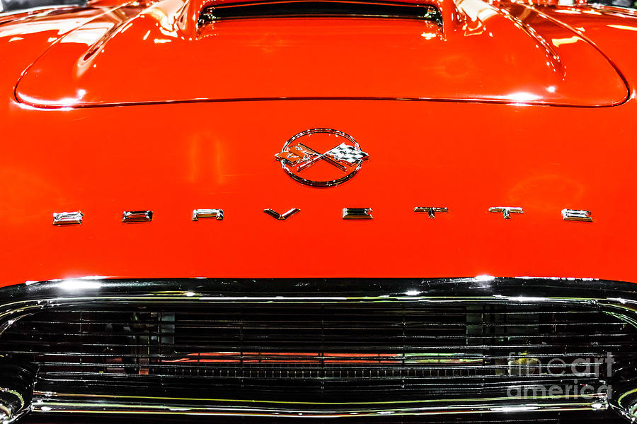 Red Corvette Picture - First Generation C1 Vette Photograph