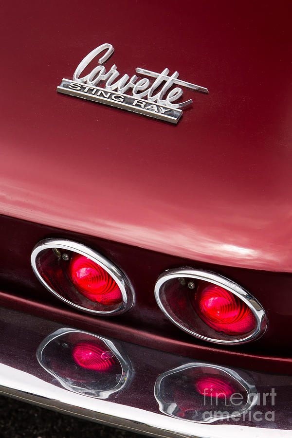 Red Corvette Taillight Photograph by Jerry Fornarotto