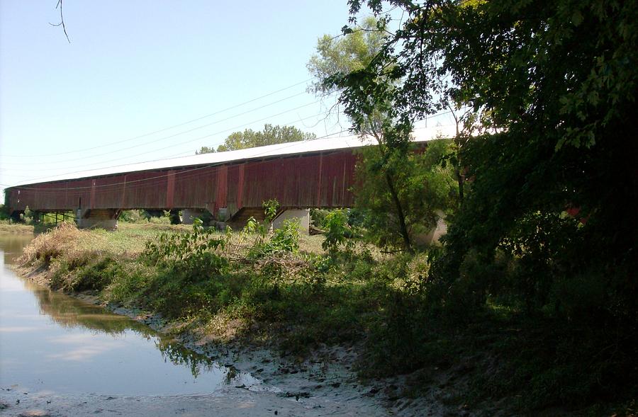 Red Covered Bridge Photograph by Fortunate Findings Shirley Dickerson
