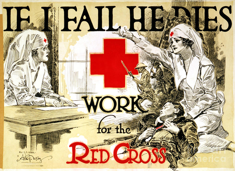 RED CROSS POSTER, c1918 Photograph by Granger