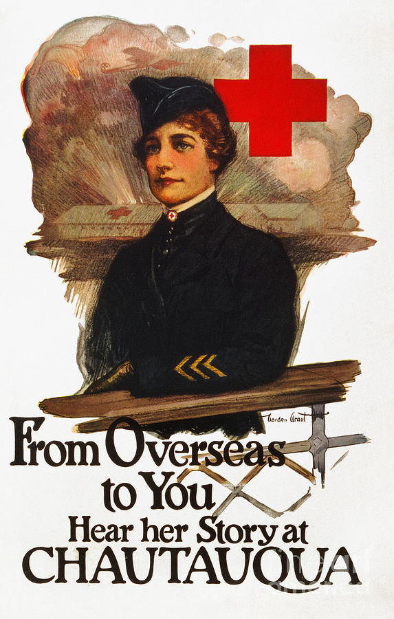 1919 Photograph - RED CROSS POSTER, c1919 by Granger