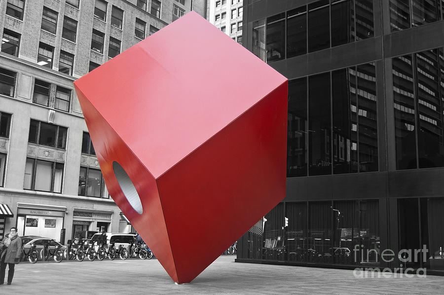 Red Cube Color Pop Photograph by Steve Purnell