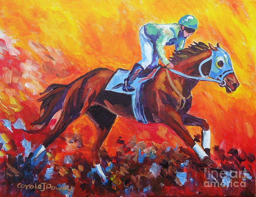 Red Dawn Workout Painting by Carole Powell