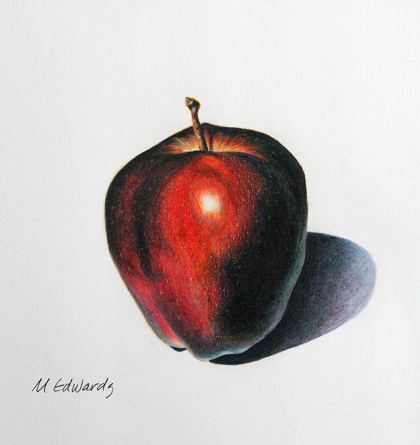 Red Delicious Apple Drawing by Marna Edwards Flavell