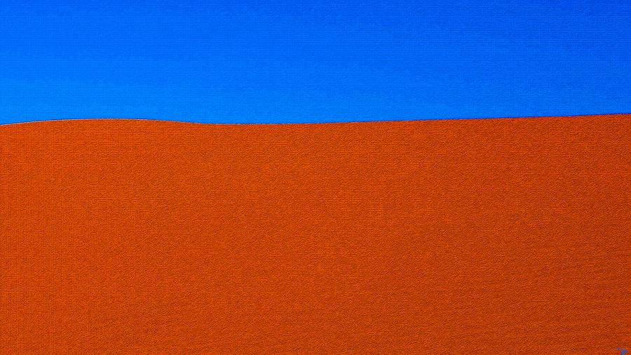 Red Desert Blue Sky Painting by David Lee Thompson