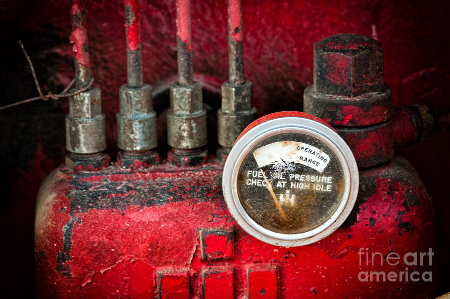 Red diesel engine Photograph by Les Palenik