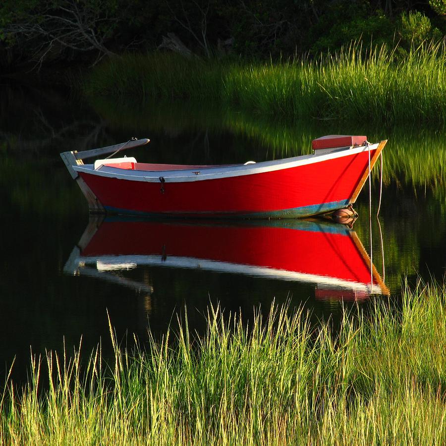 Red Dinghy of Cape Cod Photograph by Juergen Roth