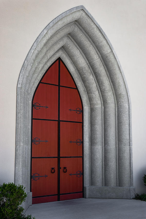 Red Door at Our Lady of the Atonement Photograph by Ed Gleichman