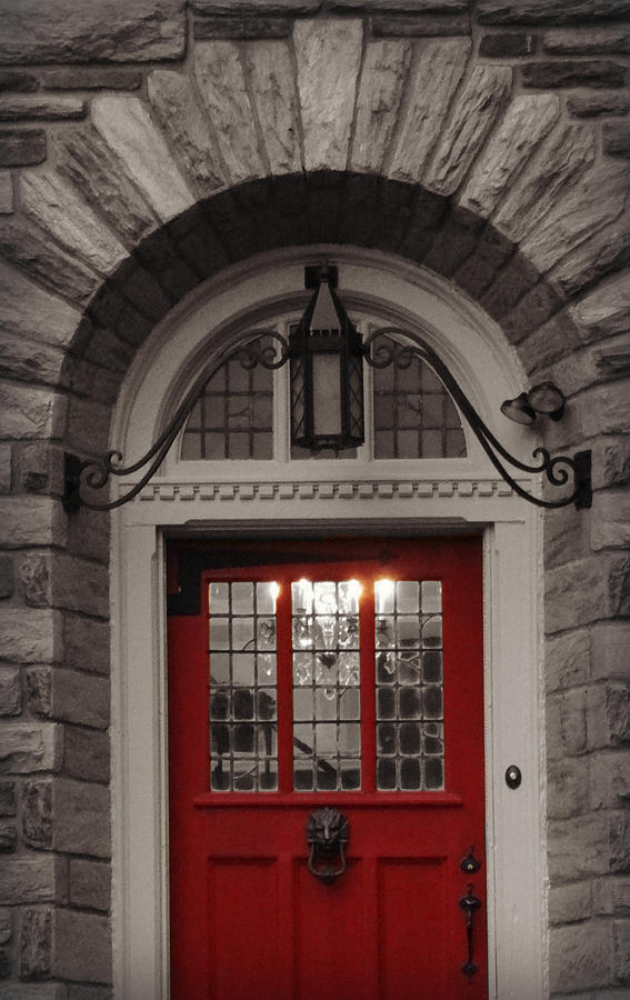 Architecture Photograph - Red Door by Dark Whimsy