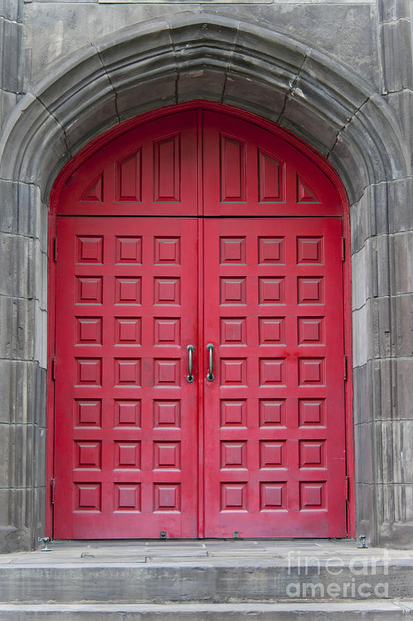 Vintage Photograph - Red Door by Heather Reeder