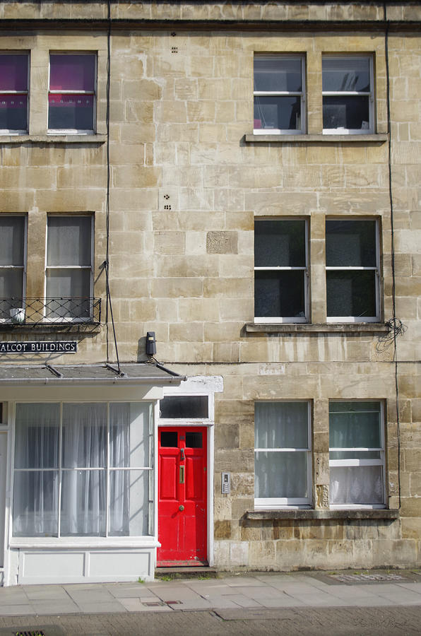 Red Door in Bath Photograph by Sharon Popek
