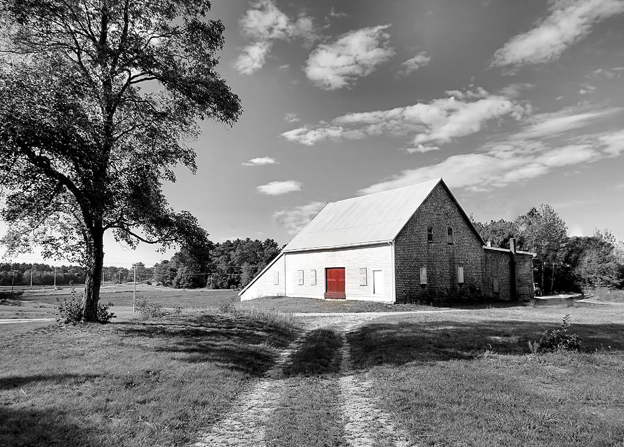 Red Door Old Barn Photograph by Janice Drew