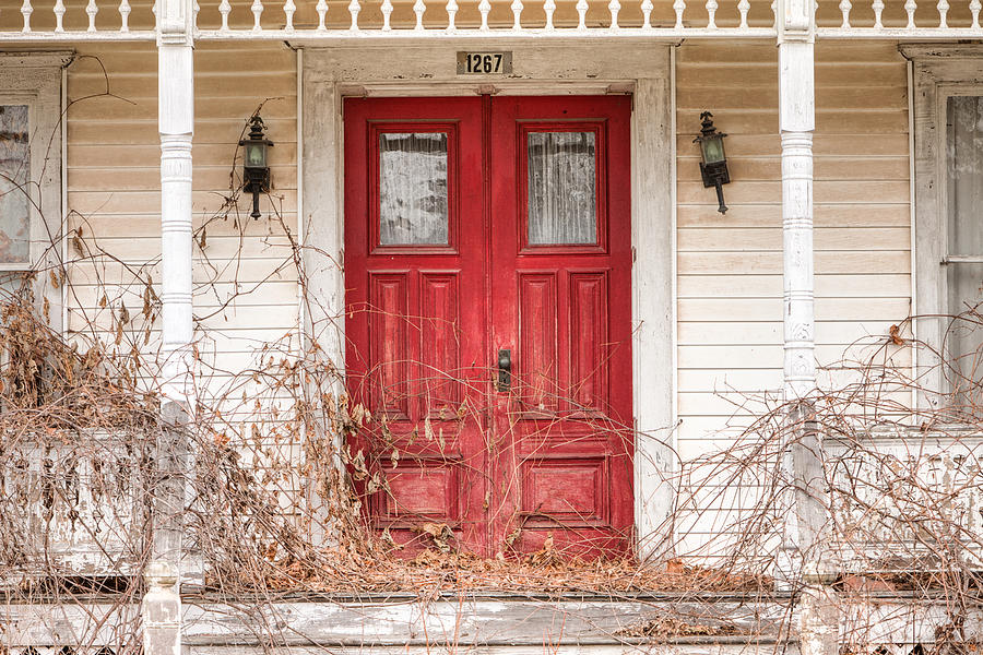 Red Doors Charming Old Doors On The Abandoned House Photograph By