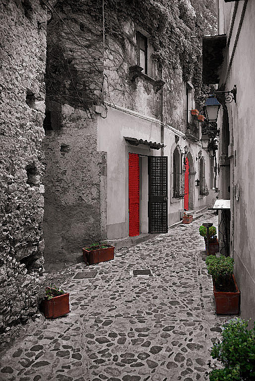 Red Doors Italy Photograph by Caroline Stella