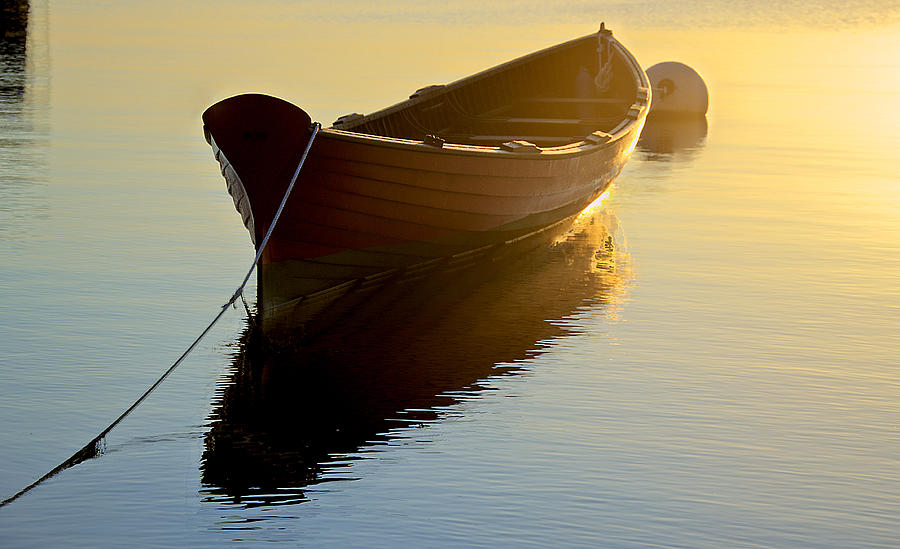 Red Dory at Sunrise Photograph by Stoney Stone - Fine Art America