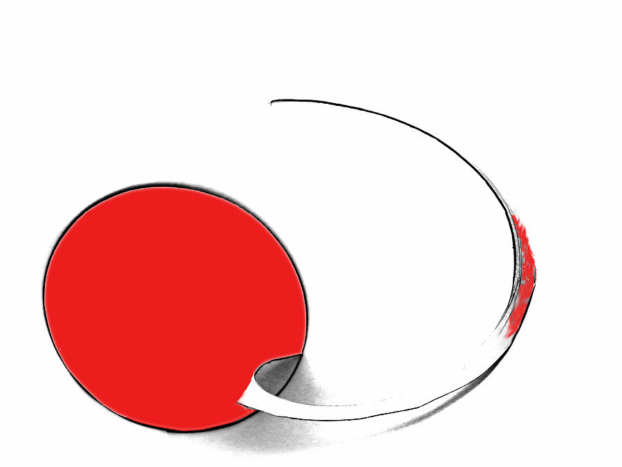 Red Dot Curl Digital Art