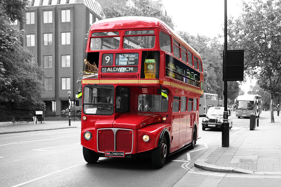 Red Double-Decker Bus - London Photograph by Gwengoat