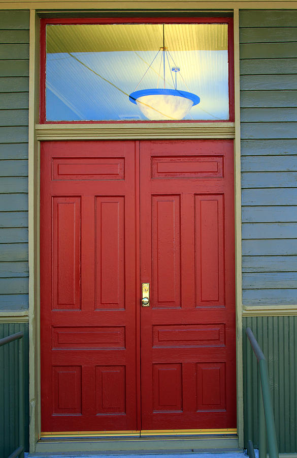 Red Double Doors Photograph By Cleveland Brown