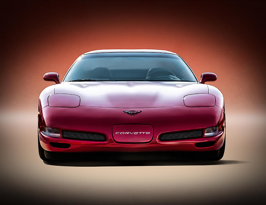 Corvette Digital Art - Red by Douglas Pittman