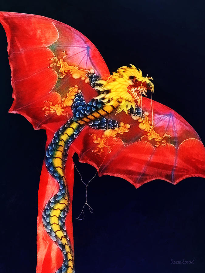 Red Dragon Kite Photograph by Susan Savad