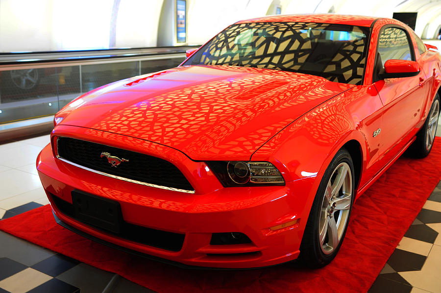 Red Dream. Ford Mustang Photograph by Jenny Rainbow