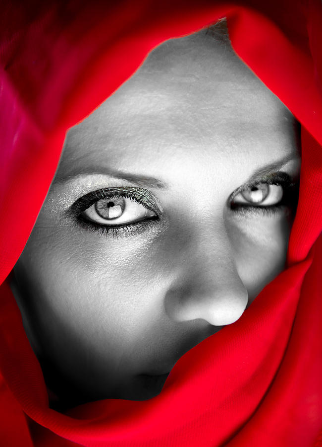 Portrait Photograph - Red Dream by Sotiris Filippou