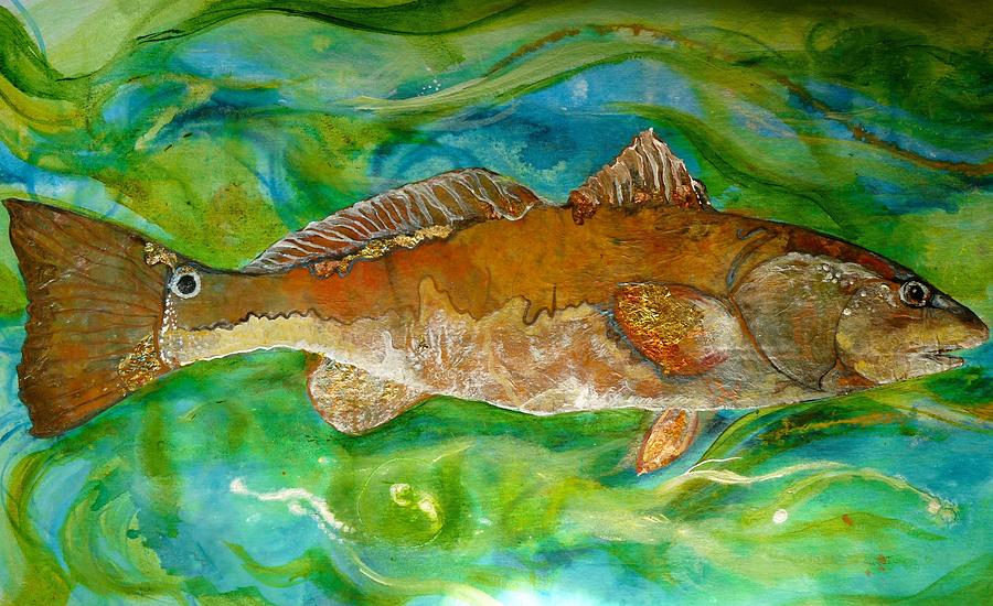 Fish Painting - Red Drum by Jenny Pollard