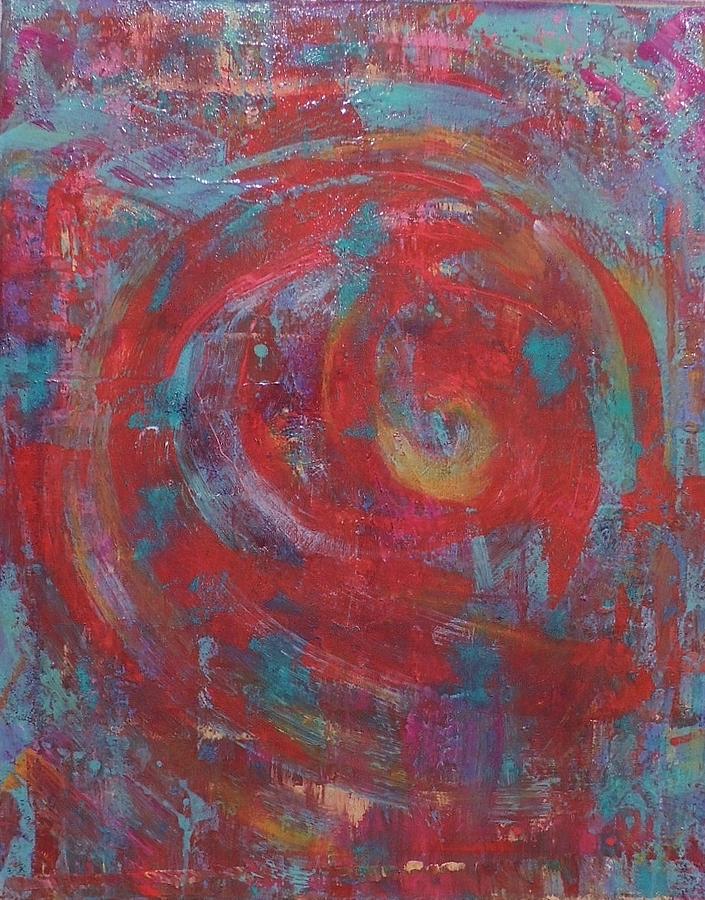 Modern Abstract Painting - Red Dwarf by Debra Jacobson