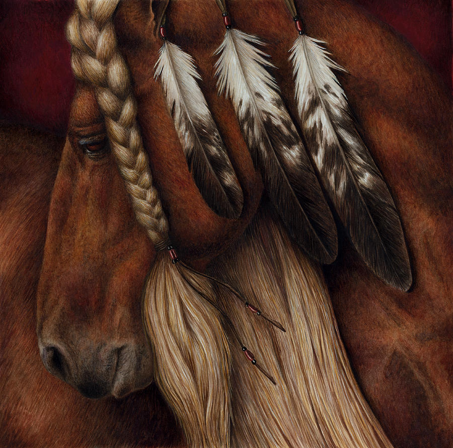 Horse Painting - Red Eagle by Pat Erickson Horse Painting - Red Eagle by Pat Erickson