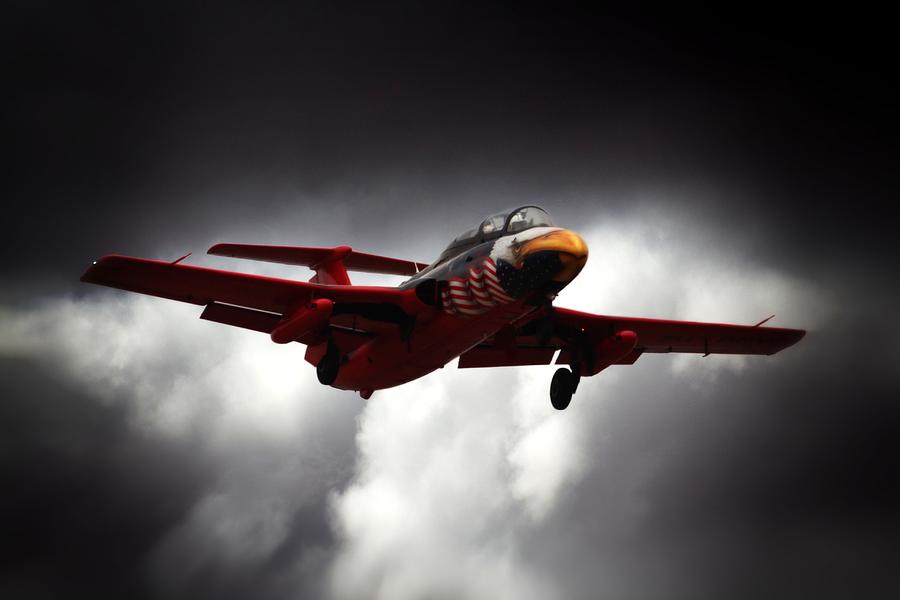Airplane Photograph - Red Eagle by Paul Job