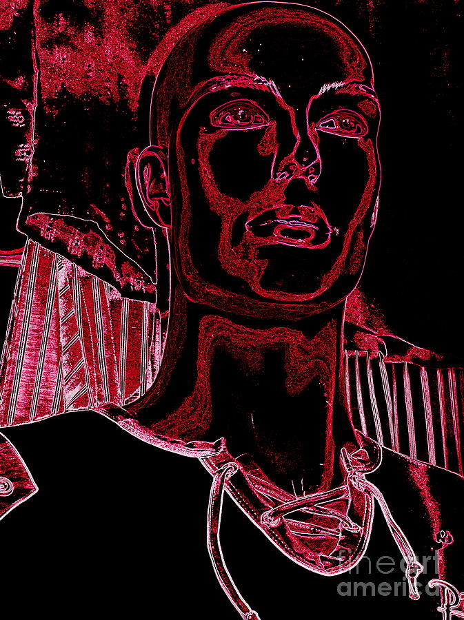 Red Faced Man Digital Art by Ed Weidman