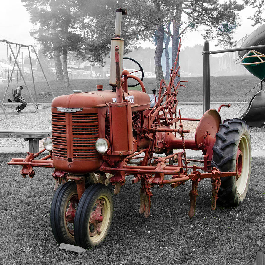 Red Farmall Photograph by Guy Whiteley