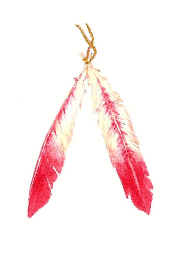 Feather Painting - Red Feathers by Michael Vigliotti