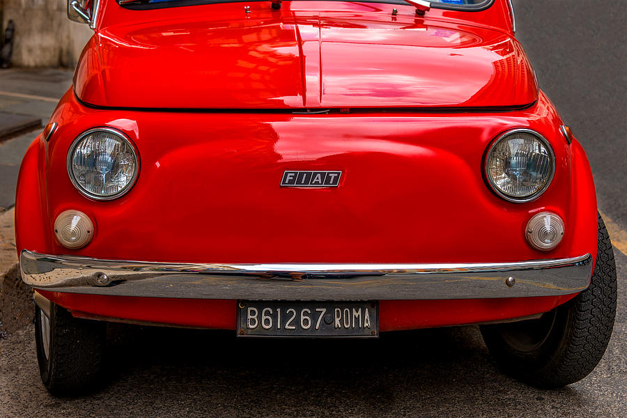 Red Fiat Photograph by Xavier Cardell