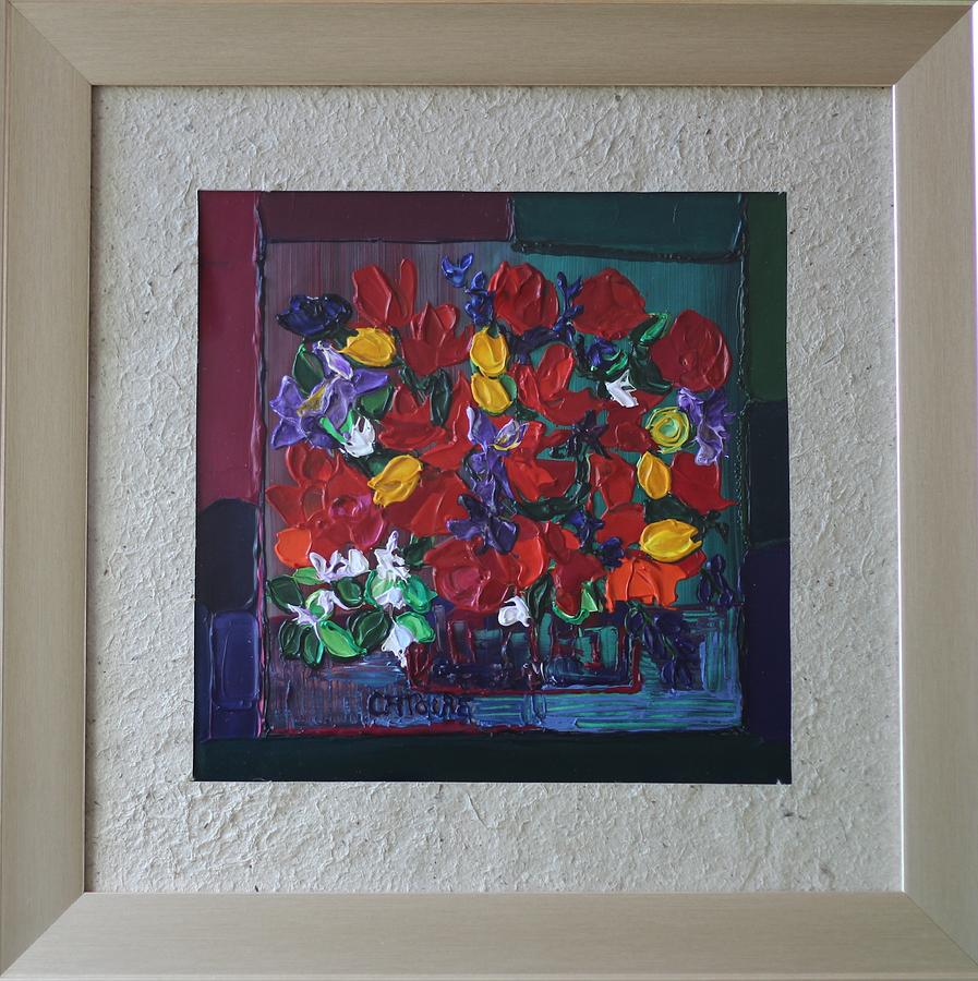 Red Flavours Bouquet Painting by Valerie Catoire