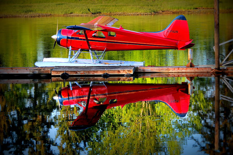 Red Float Plane Photograph by Todd Hodgins Pixels