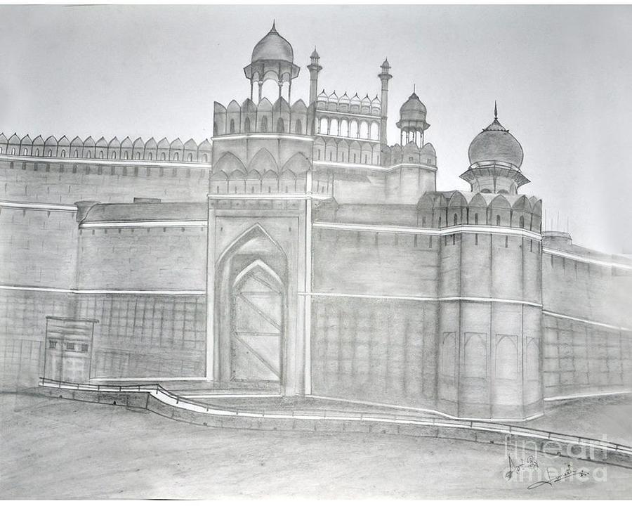 Update more than 81 easy red fort drawing latest - xkldase.edu.vn