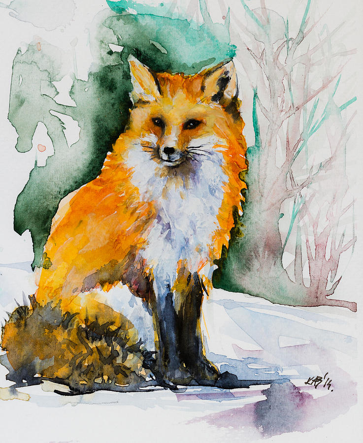 Red fox Painting by Kovacs Anna Brigitta