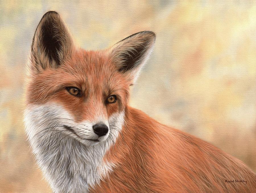Red Fox Painting Painting by Rachel Stribbling