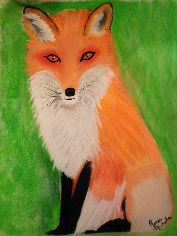Red Fox Pastel by Renee Michelle Wenker