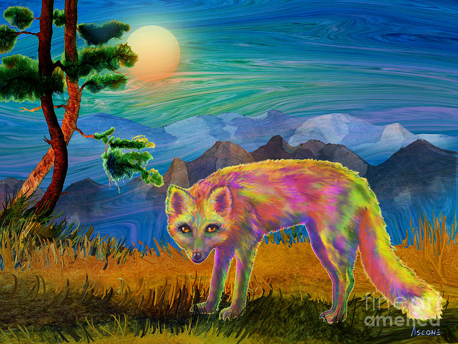Red Fox Painting by Teresa Ascone