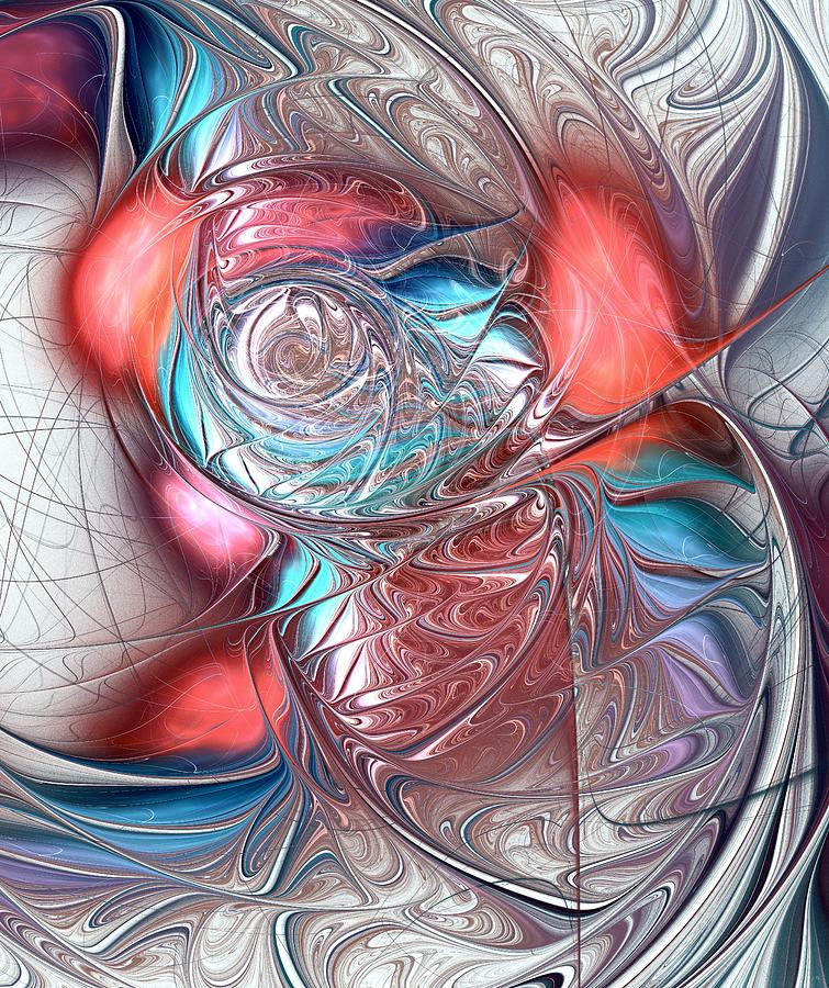 Red Glass Fish Digital Art by Anastasiya Malakhova