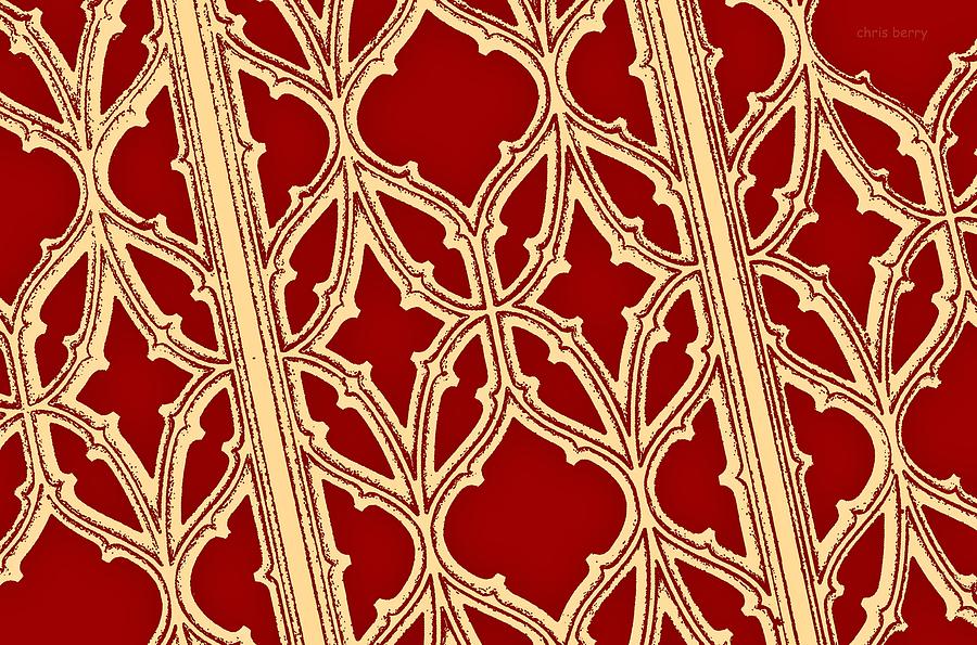  Gothic Pattern on Red Photograph by Chris Berry