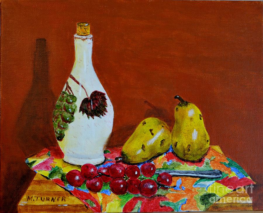 Red Grapes Painting by Melvin Turner