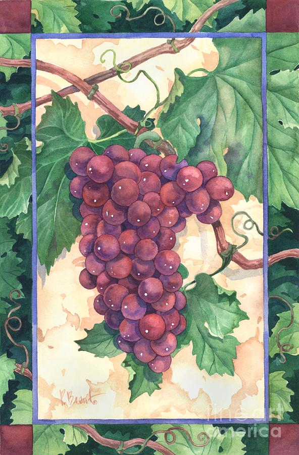 Grape Painting - Red Grapes by Paul Brent