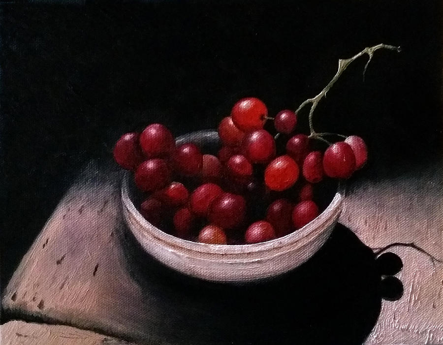Grape Painting - Red Grapes by Sean Afford